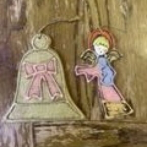 Vintage Christmas Bell & Angel Hanging Ornaments - Picture 1 of 4